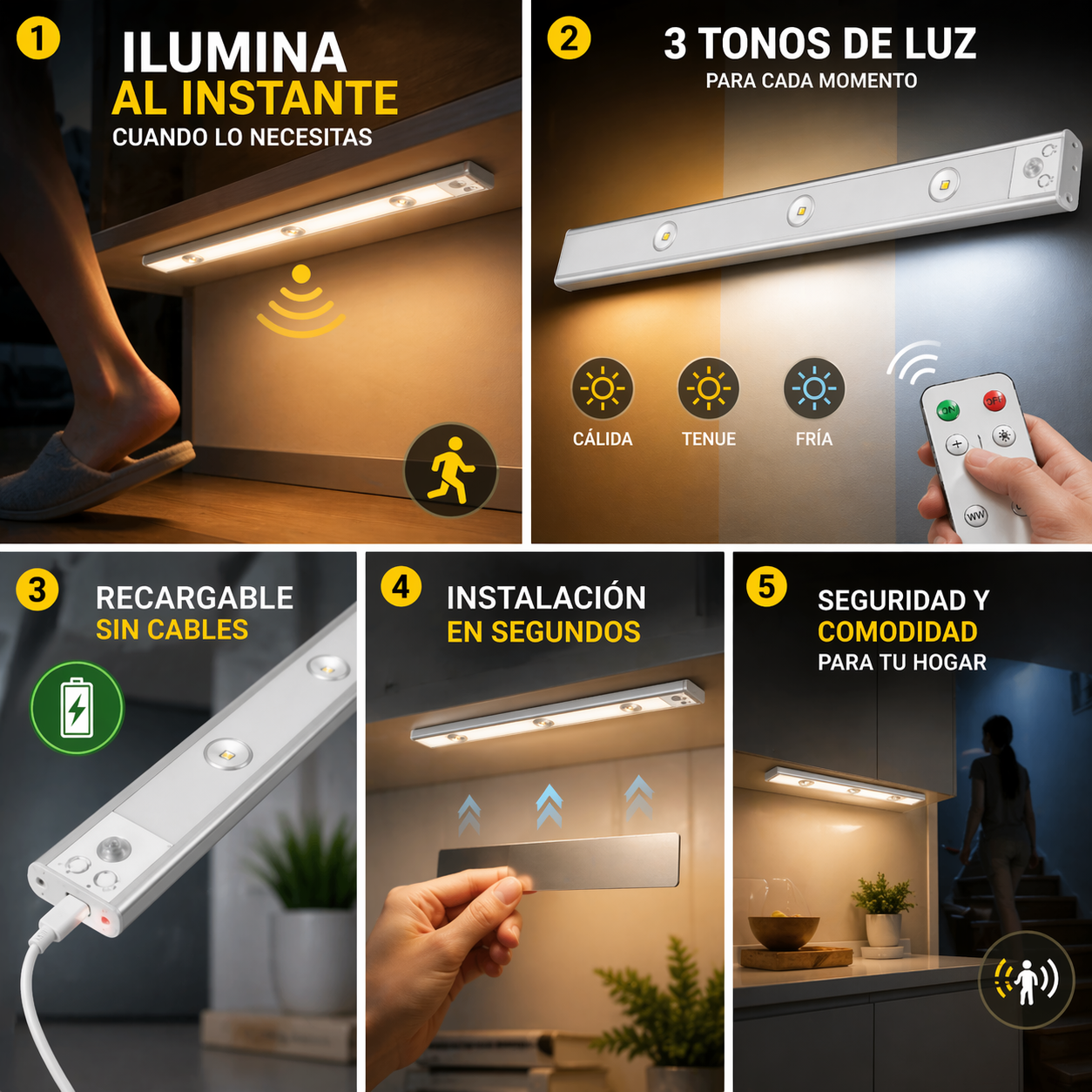 Lampara Led 60 Cm Recargable