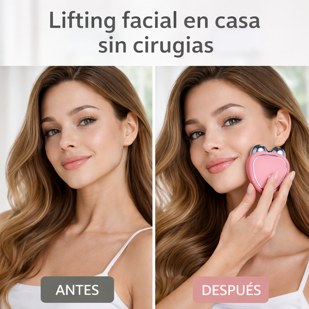 Masajeador facial microcorriente